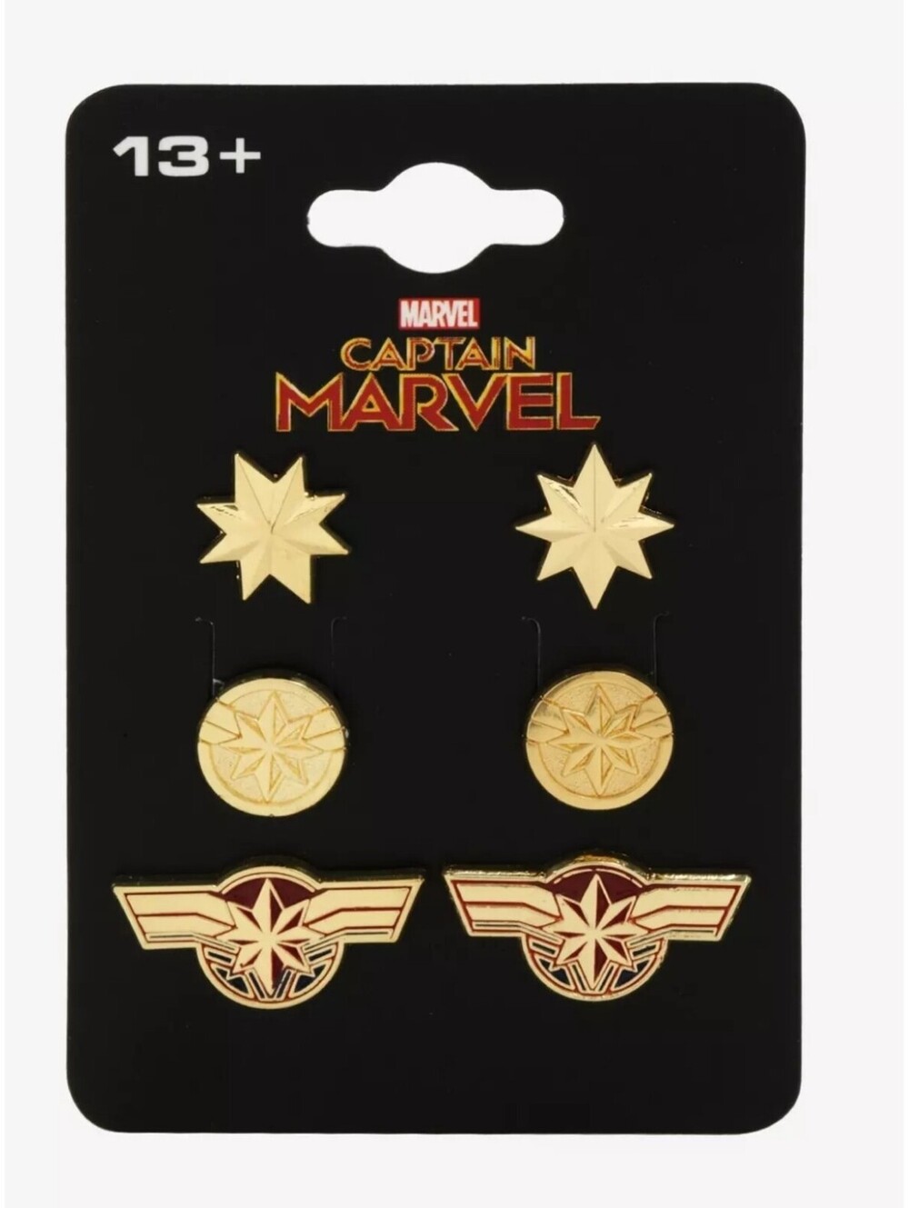 Marvel Captain Marvel Earring Set
